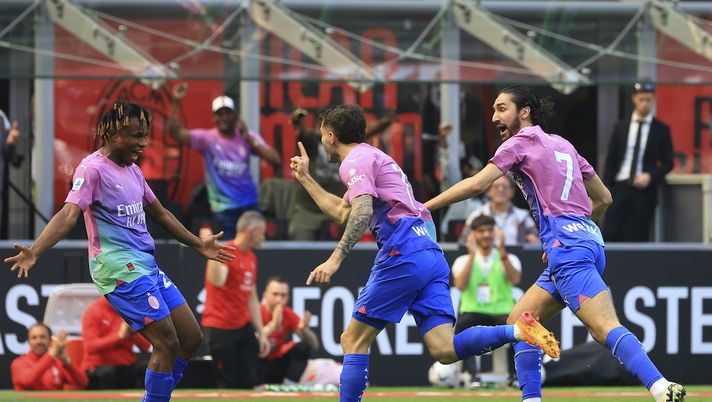 esultanza gol Christian Pulisic AC Milan Milan-Lecce 3-0 Serie A 2023-2024