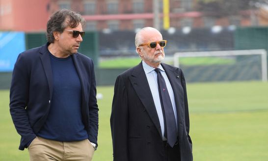(Photo by SSC NAPOLI via Getty Images) de laurentiis giuntoli juve