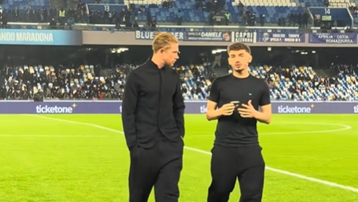 De Bruyne è tornato al Maradona! Colloquio pre-partita con Glimour VIDEO - immagine 1
