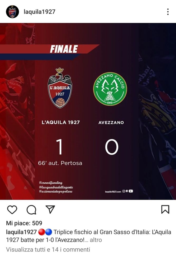 Autogol da derby al Gran Sasso d’Italia: harakiri Avezzano, vince L’Aquila- immagine 2