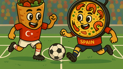 Turchia-Spagna, dal campo da calcio alla cucina: chi vince a tavola?