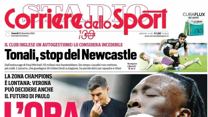 PRIMA PAGINA CORRIERE DELLO SPORT OGGI: “L’ora fatale. Fonseca ad un bivio” - immagine 1