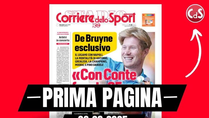 Prima pagina Corriere dello Sport: il Milan ha preso Jashari