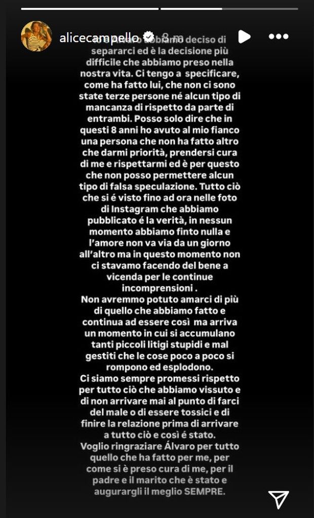 Alice conferma: “Io e Morata ci separiamo. Nessuna mancanza di rispetto, ma…”- immagine 4