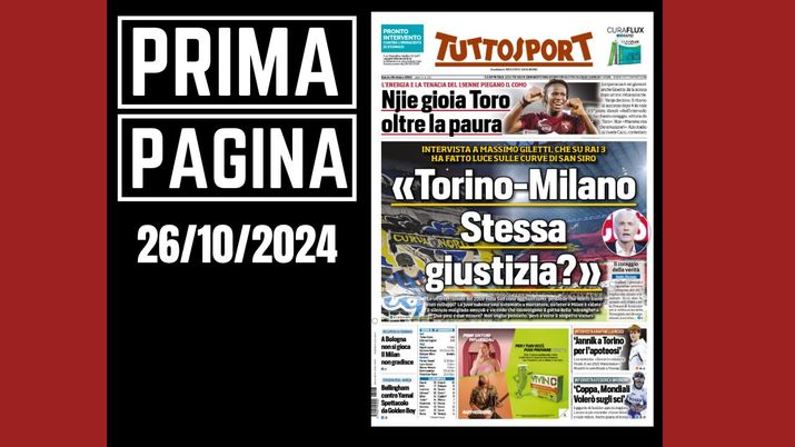 Prima pagina Tuttosport: a Bologna non si gioca, il Milan non gradisce