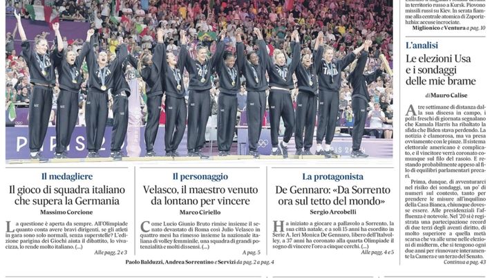 PRIMA PAGINA IL MATTINO OGGI: “Voi siete leggenda!” - immagine 1