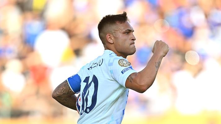 PASADENA, CALIFORNIA - JUNE 17: Lautaro Martínez of FC Internazionale celebrates with teammates after scoring his team's first goal during the FIFA Club World Cup 2025 group E match between CF Monterrey and FC Internazionale Milano at Rose Bowl Stadium on June 17, 2025 in Pasadena, California. (Photo by Mattia Ozbot - Inter/Inter via Getty Images) Inter, novità dall’allenamento: Lautaro in gruppo, le ultime verso il Sassuolo - immagine 1