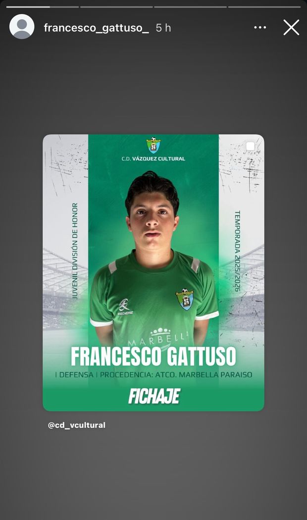 francesco-gattuso-figlio-gennaro-rino-vazquez-cultural-marbella-spagna