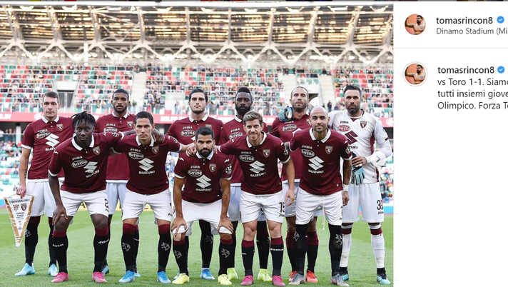 Shakhtyor-Torino 1-1, i giocatori sui social: “Ora tutti insieme nel nostro stadio”- immagine 1