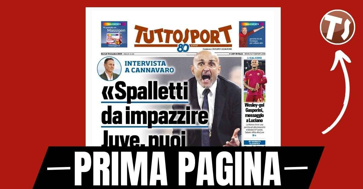 prima pagina tuttosport cannavaro spalletti da impazzire juventus puoi sognare da Pianetamilan.it prima pagina tuttosport cannavaro spalletti da impazzire juventus puoi sognare
