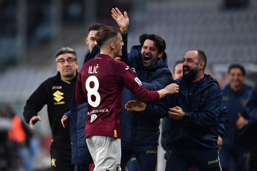 TURIN, ITALY - DECEMBER 23: Ivan Ilic of Torino FC celebrates a goal during the Serie A TIM match between Torino FC and Udinese Calcio at Stadio Olimpico di Torino on December 23, 2023 in Turin, Italy. (Photo by Valerio Pennicino/Getty Images)