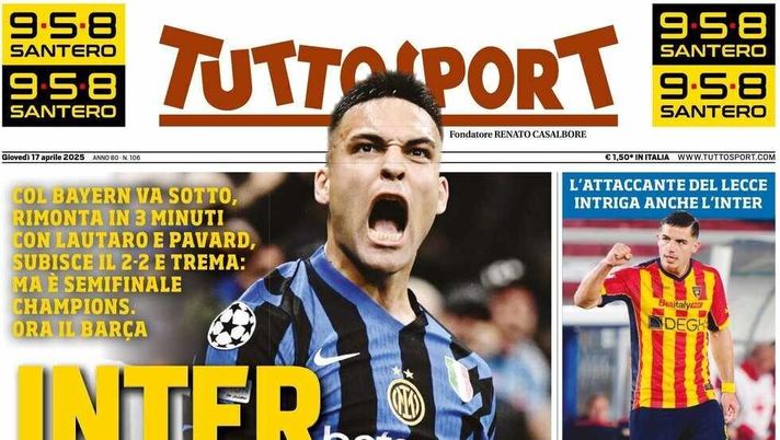 prima pagina tuttosport oggi