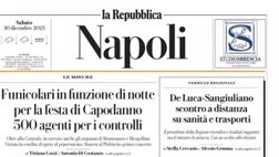 LA PRIMA PAGINA DE LA REPUBBLICA NAPOLI: “Meret salva Napoli. ADL: Colpa mia”