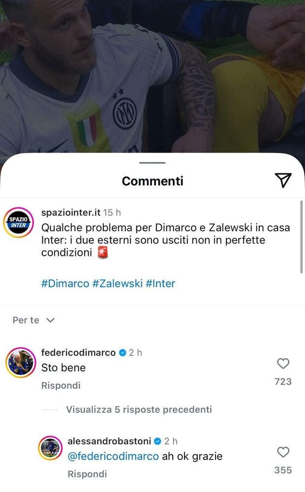 Ghiaccio sulla coscia, Dimarco fa tremare l’Inter. Ma poi chiarisce tutto e tranquillizza così- immagine 3