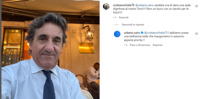 Torino, in arrivo una nuova sede. L’annuncio di Cairo su Instagram- immagine 2