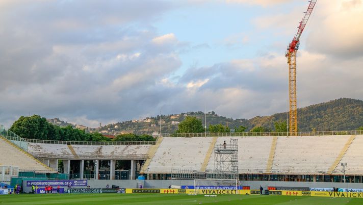 GERMOGLI PH: 18 MAGGIO 2025 FIRENZE STADIO ARTEMIO FRANCHI LAVORI CANTIERE CURVA FIESOLE restyling Franchi