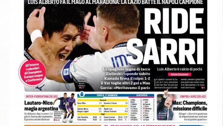 EDICOLA / CdS: Inter-Fiorentina, Lautaro-Nico, magia argentina - immagine 1