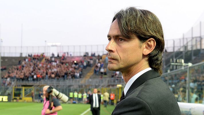 BERGAMO, ITALY - MAY 30: Head coach of AC Milan Filippo Inzaghi looks on during the Serie A match between Atalanta BC and AC Milan at Stadio Atleti Azzurri d'Italia on May 30, 2015 in Bergamo, Italy. (Photo by Dino Panato/Getty Images) Reggina