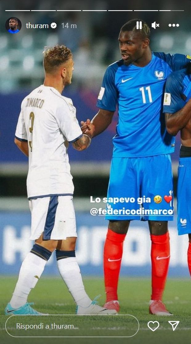 Thuram ripesca una foto dal passato e tagga Dimarco: “Lo sapevo già”- immagine 3