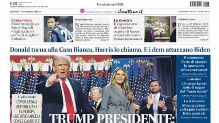 prima pagina il mattino oggi