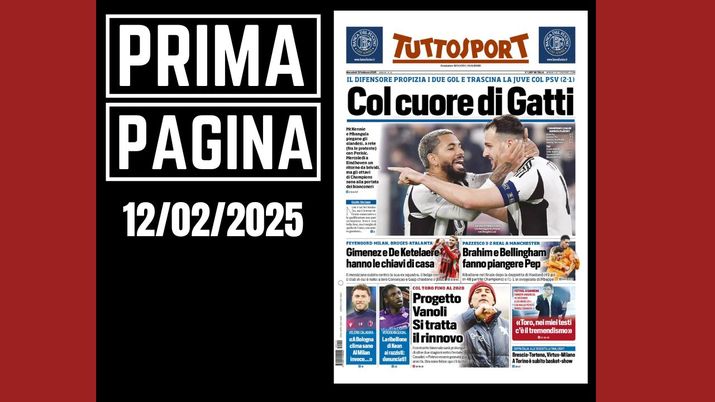 Prima Pagina Tuttosport 12 febbraio