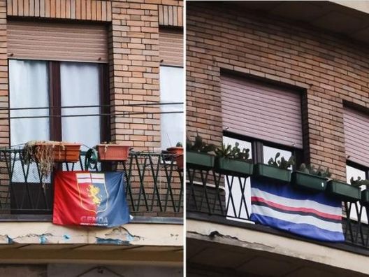 La foto milano.corriere.it Derby di Genova no limits: si gioca anche sui balconi di Milano Lambrate…- immagine 2