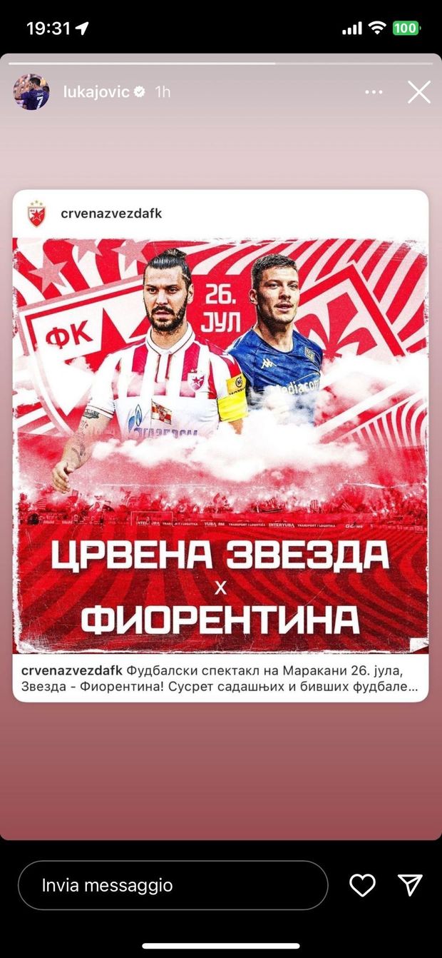 FOTO – La Stella Rossa riaccoglie Jovic in vista dell’amichevole- immagine 2