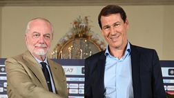 De Laurentiis, riferimento a Garcia durante la presentazione di Conte: la battuta