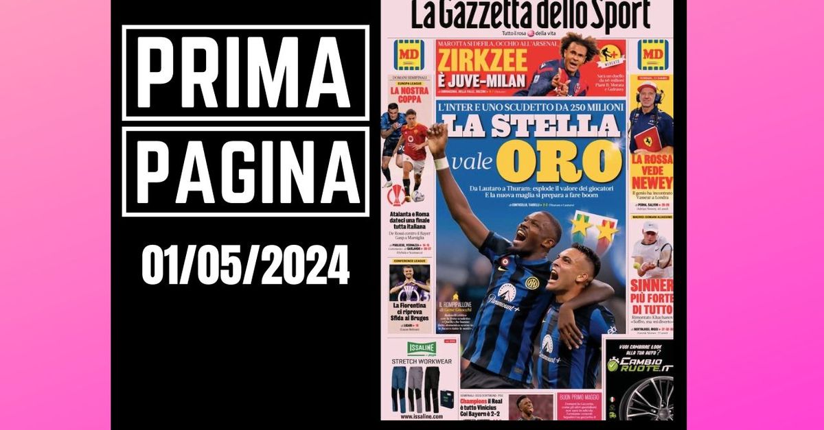 Prima pagina Gazzetta dello Sport: “Zirkzee, è Juve Milan”