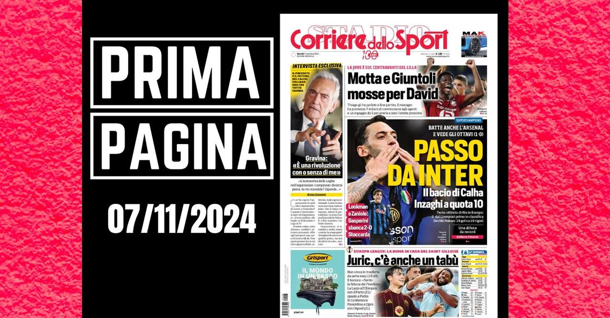 Prima pagina Corriere dello Sport: “Passo da Inter”