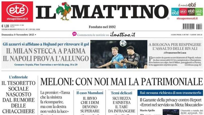 Il Napoli sui media: le prime pagine dei quotidiani di oggi- immagine 1