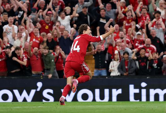 Chiesa esulta dopo il gol del 3 a 2 in Liverpool-Bournemouth, 15 agosto 2025. (Photo by Michael Steele/Getty Images) Liverpool-Bournemouth: il bigliettino da visita della nuova stagione di Premier League- immagine 5