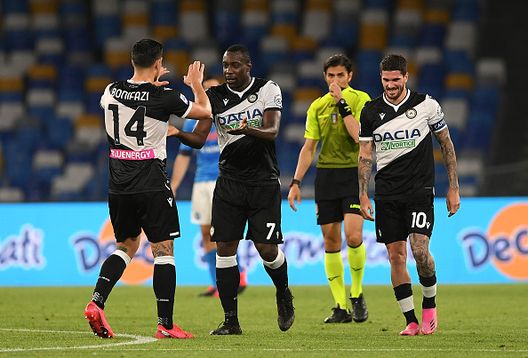 Stefano Okaka nel 2021 con la maglia dell'Udinese. (Photo by Francesco Pecoraro/Getty Images) Ravenna, effetto Okaka: l’ex Roma subito grande protagonista con i Leoni- immagine 2