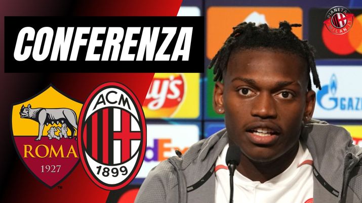 Conferenza Stampa LIVE Rafael Leao AC Milan Roma-Milan Europa League 2023-2024