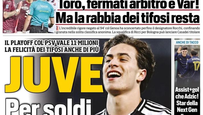 PRIMA PAGINA TUTTOSPORT OGGI: “Juve, per soldi e per amore” - immagine 1