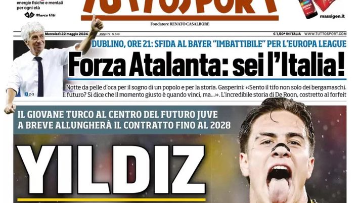 prima pagina tuttosport oggi