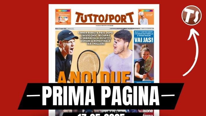 Prima pagina Tuttosport: tra Sinner, mercato e campionato