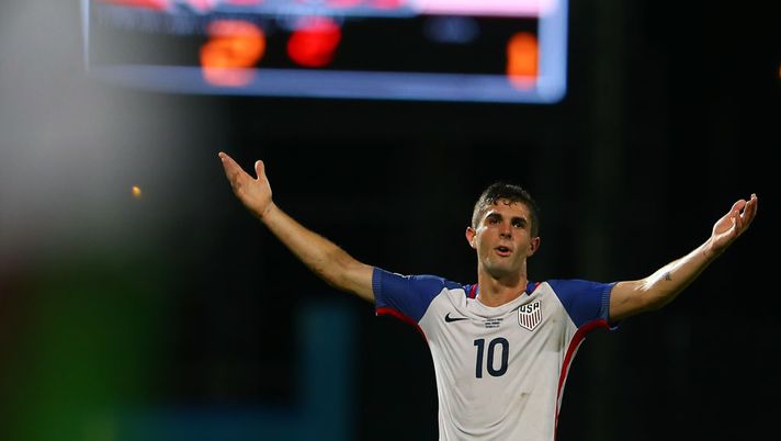 COUVA, TRINIDAD AND TOBAGO - OCTOBER 10: Christian Pulisic of the United States mens national team reacts to the referee's call during the FIFA World Cup Qualifier match between Trinidad and Tobago at the Ato Boldon Stadium on October 10, 2017 in Couva, Trinidad And Tobago. (Photo by Ashley Allen/Getty Images) pochettino-pulisic-il-migliore-deve-dimostrarlo-non-sta-a-lui-decidere-usa-news