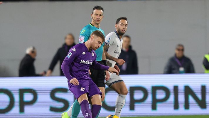 FLORENCE, ITALY - DECEMBER 1: Lucas Beltran of ACF Fiorentina in action during the Serie A match between Fiorentina and FC Internazionale at Stadio Artemio Franchi on December 1, 2024 in Florence, Italy. (Photo by Gabriele Maltinti/Getty Images) Beltran