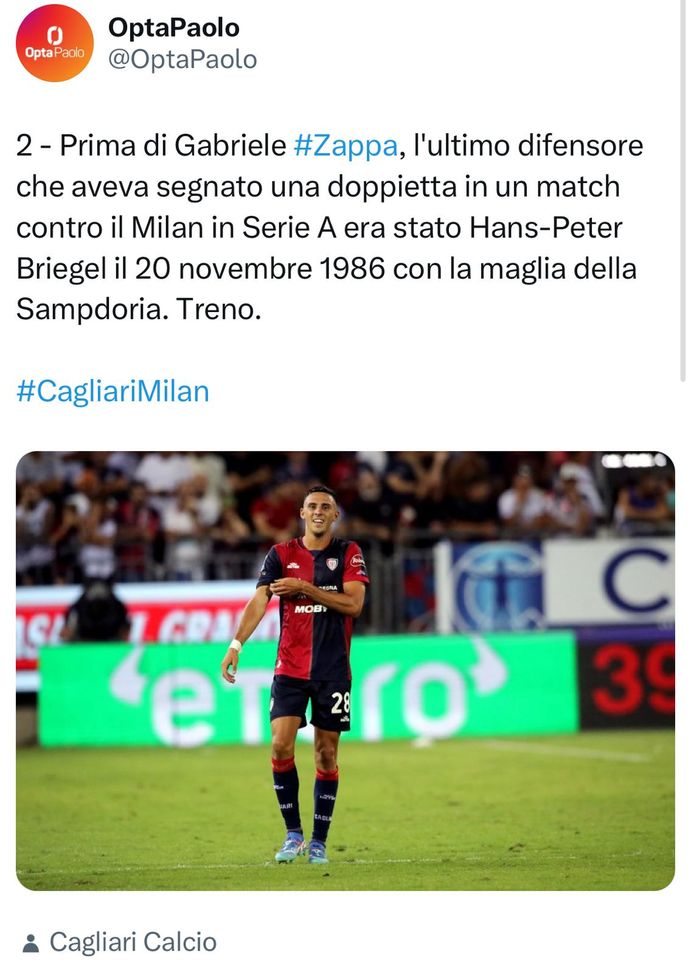 Zappa come Hans-Peter Briegel: l’ultimo difensore a segnare una doppietta al Milan- immagine 2