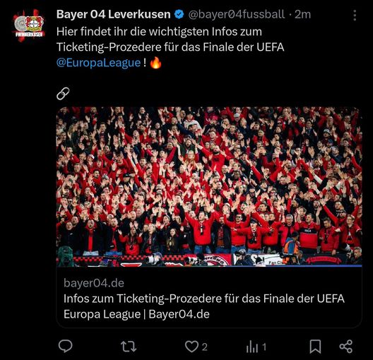 Il Bayer si sente in finale: pubblicato e poi modificato post con le info per Dublino- immagine 2