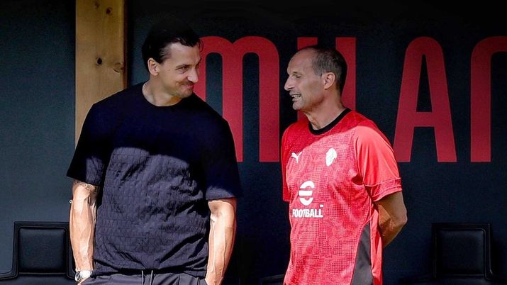 Zlatan Ibrahimovic, Senior Advisor di RedBird per il Milan, qui a Milanello con l'allenatore dei rossoneri, Massimiliano Allegri | Milan News (Credits foto: Getty Images) Zlatan Ibrahimovic, Senior Advisor di RedBird per il Milan, qui a Milanello con l'allenatore dei rossoneri, Massimiliano Allegri