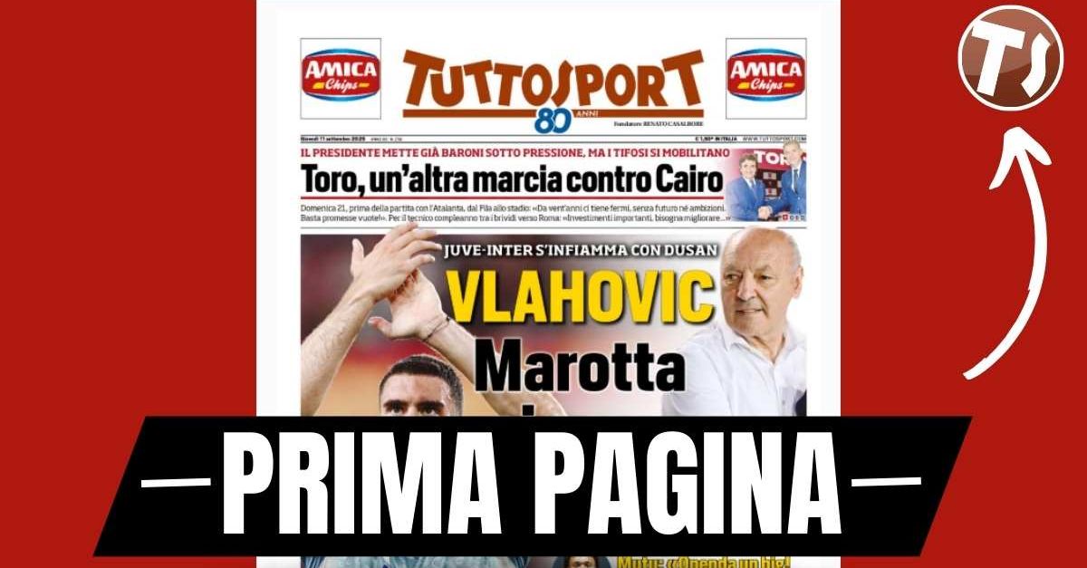 prima pagina tuttosport occhio milan vlahovic marotta ci prova