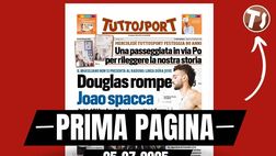 Prima pagina Tuttosport: “Juve, Douglas rompe. Colombo, colpo Genoa”