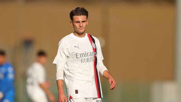 Diego Sia, attaccante del Milan Primavera. Qui in Real Madrid-Milan di Youth League (getty images)