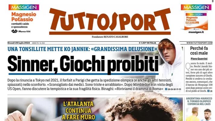 prima pagina tuttosport oggi