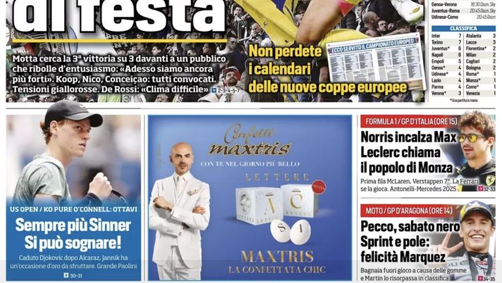 PRIMA PAGINA TUTTOSPORT OGGI: “Subito Lukaku!” - immagine 1
