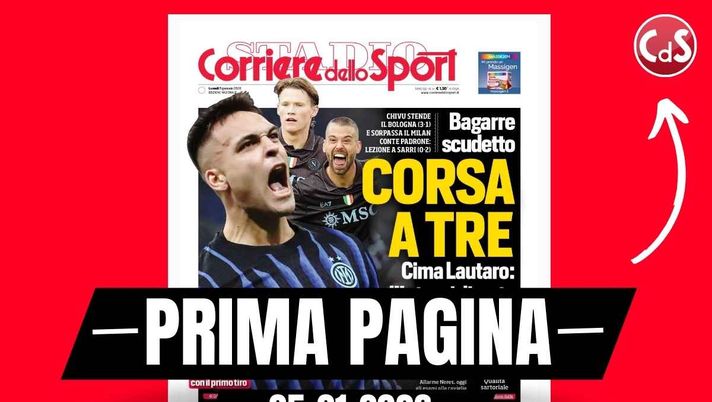 Prima pagina Corriere dello Sport: 'Milan, che mira: ha segnato 11 gol con il primo tiro'