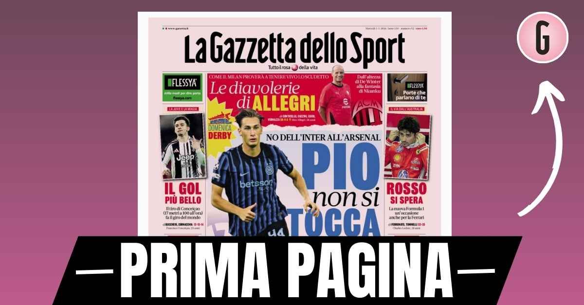 Prima pagina Gazzetta dello Sport: “Come il Milan proverà a tenere vivo lo Scudetto” Prima pagina Gazzetta dello Sport: “Come il Milan proverà a tenere vivo lo Scudetto”