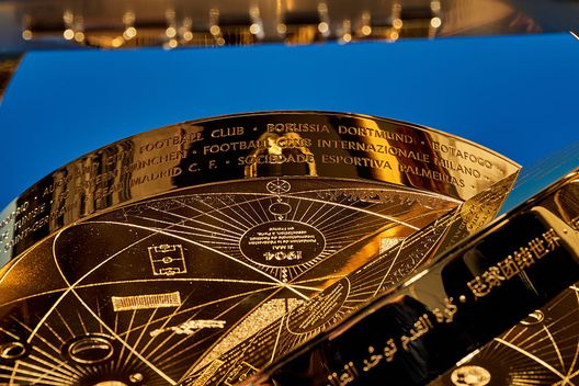 Milano, Italia - 11 aprile 2025: Dettaglio del trofeo del Mondiale per Club. (Foto di Mattia Ozbot - Inter/Inter via Getty Images) mondiale-per-club-biglietti-invenduti-settori-chiusi--tifosi-poco-coinvolti-fifa-infantino-associated-press